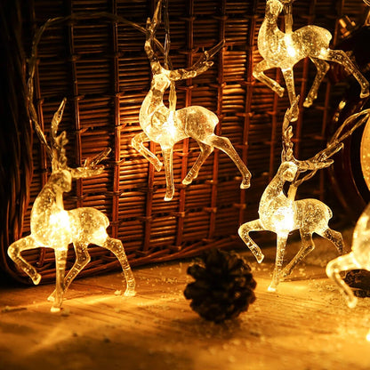 Christmas Elk String Lights Night Light