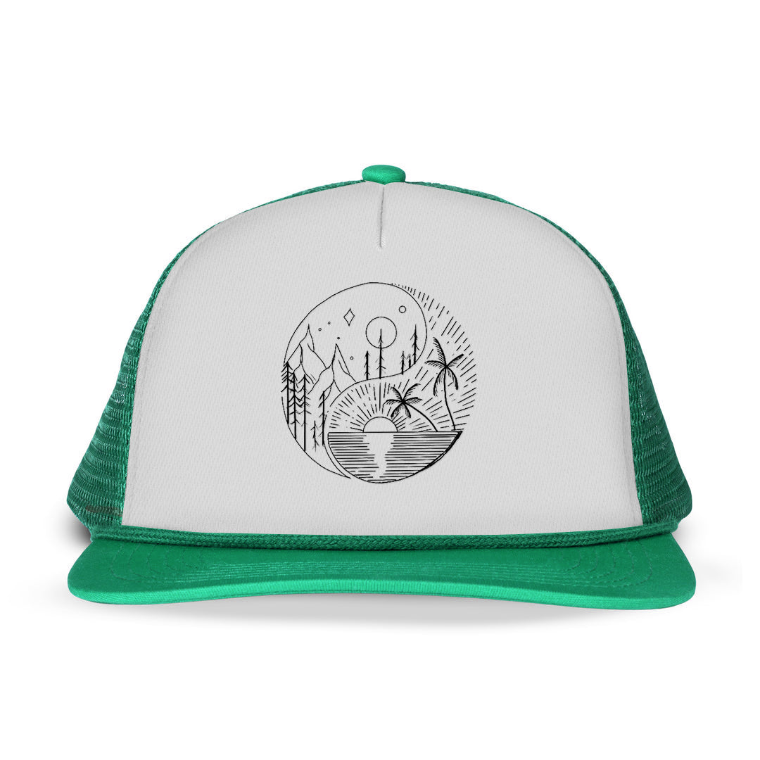 Eight trigram Printed Trucker Hat