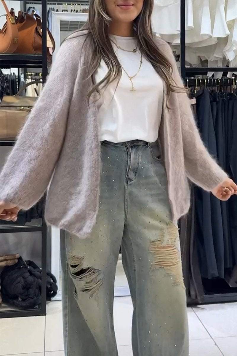 Women's Casual V-neck Cardigan Sweater