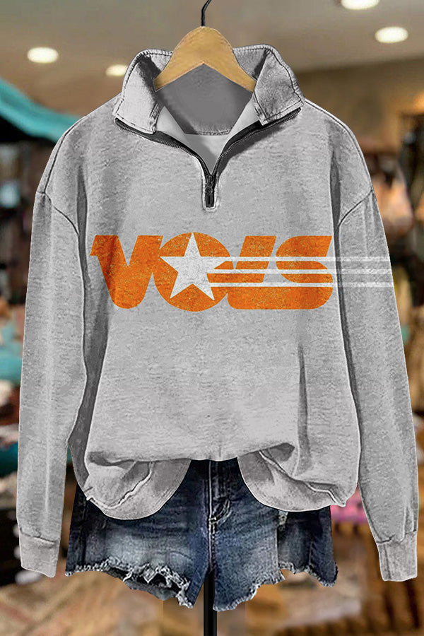 Gameday Tennessee Volunteers Striped Zip Sweatshirt