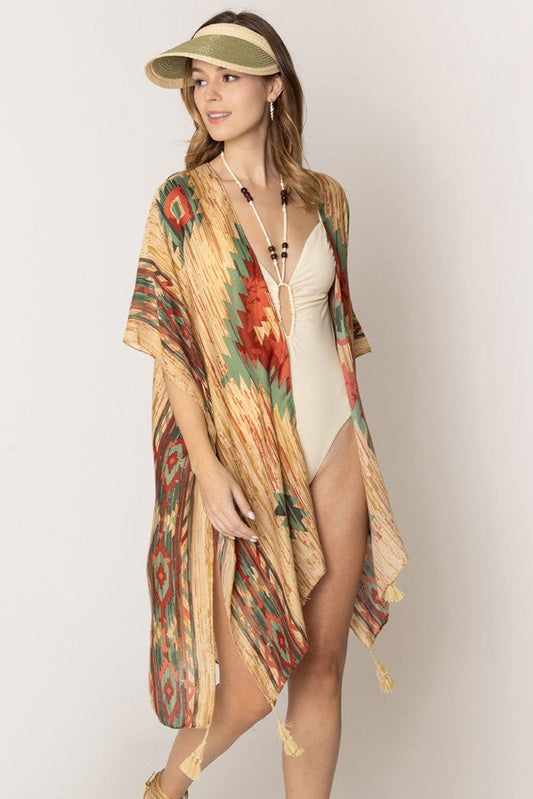 Southwestern Aztec Kimono Cover up