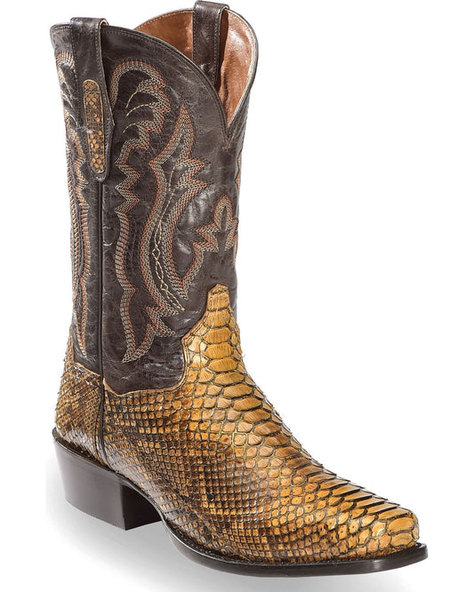 Chunky Heel Pattern Embroidered Mid-calf Knight Boots