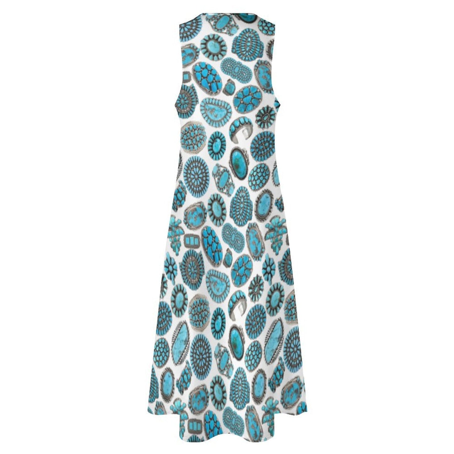 Turquoise Crazy Maxi Dress