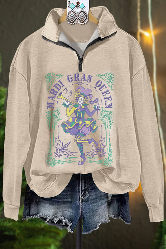 Classic Contrast Mardi Gras Sweatshirt