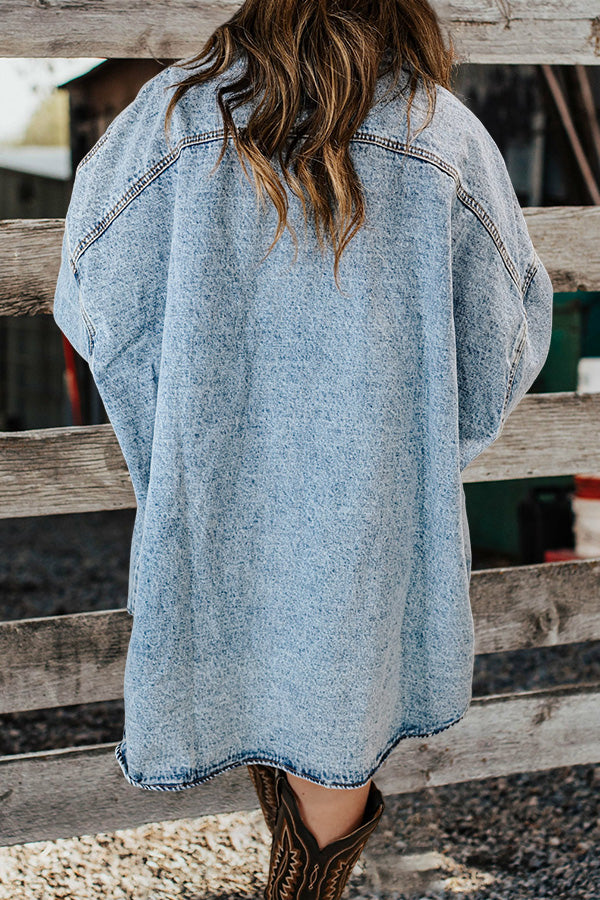 Vintage Washed Pocket Denim Dress