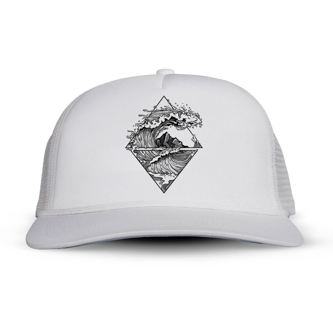 Crashing Wave Printed Trucker Hat