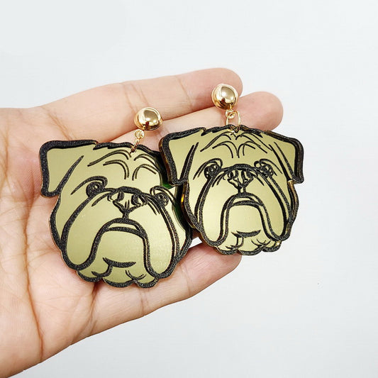 Shining Gameday Bulldog Earrings