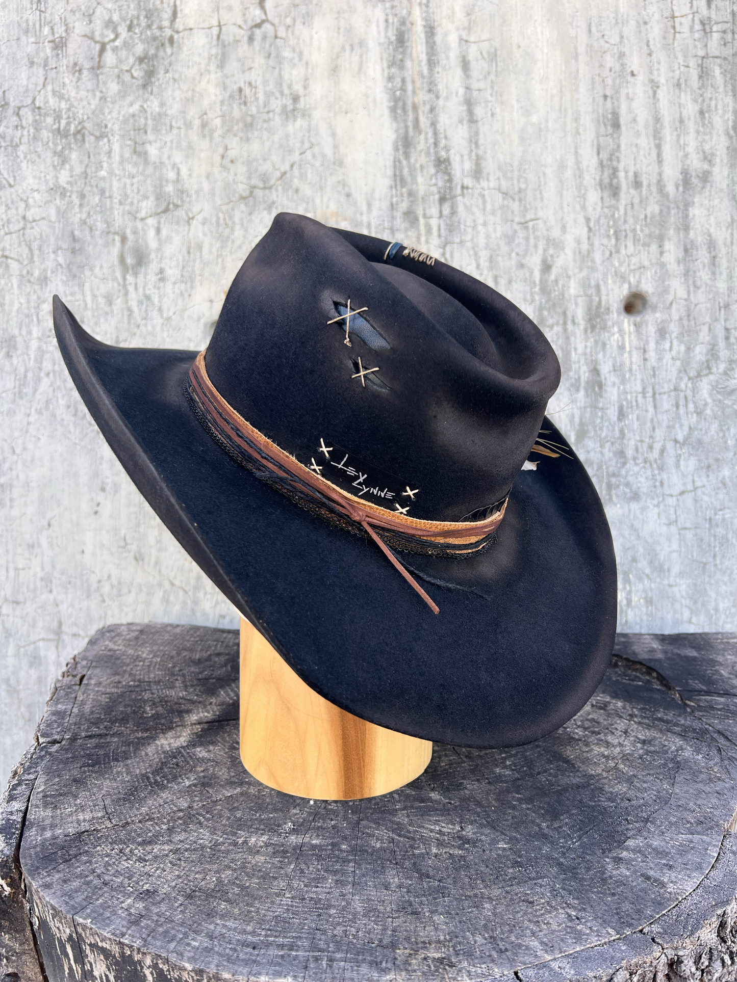 Ebony Blue Vintage Felt Cowboy Hat