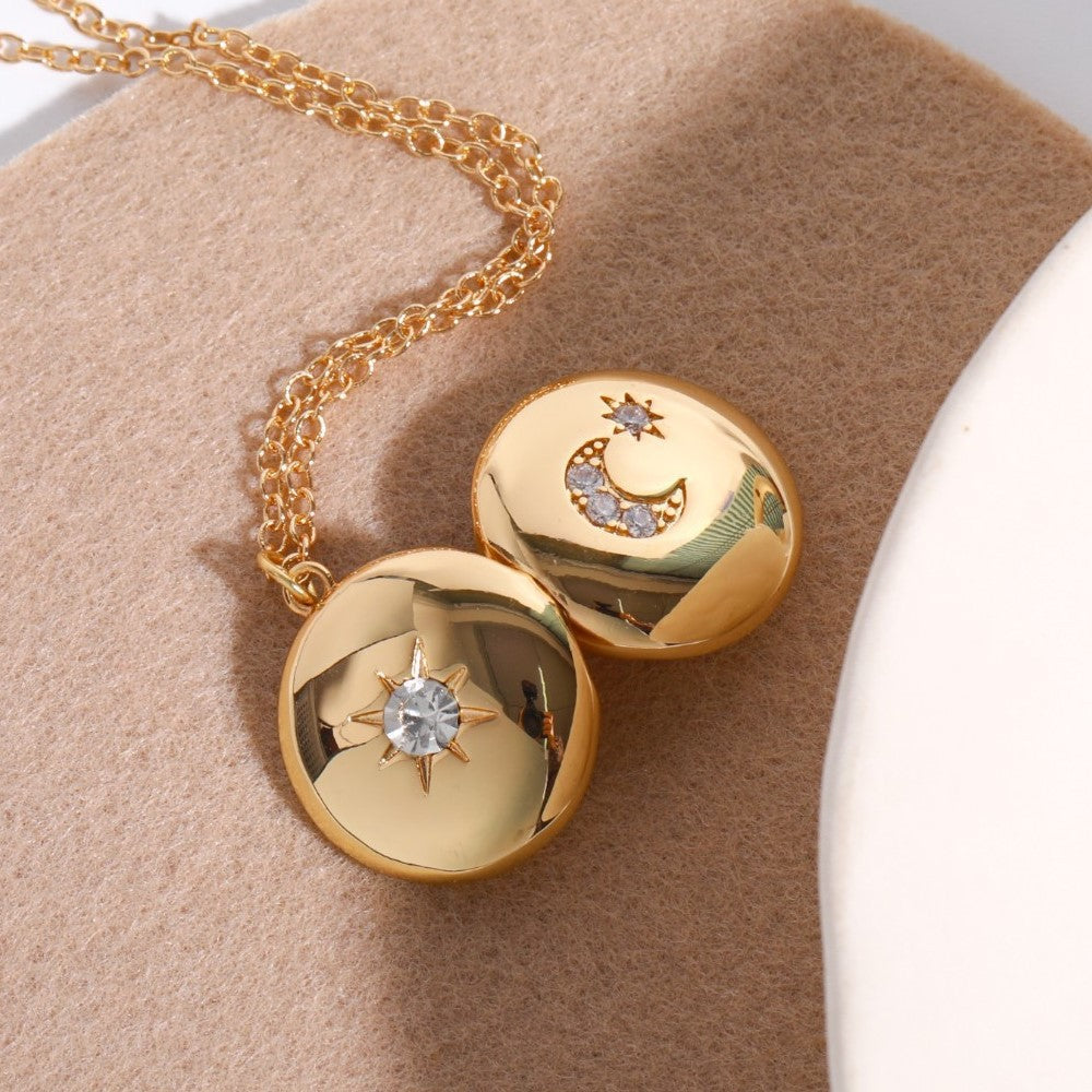 Women's Butterfly Shell Album Pendant Necklace