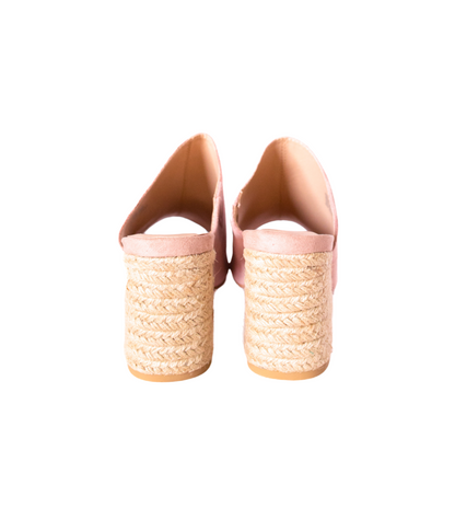 Sbicca Helena Heeled Sandal in Blush Suede