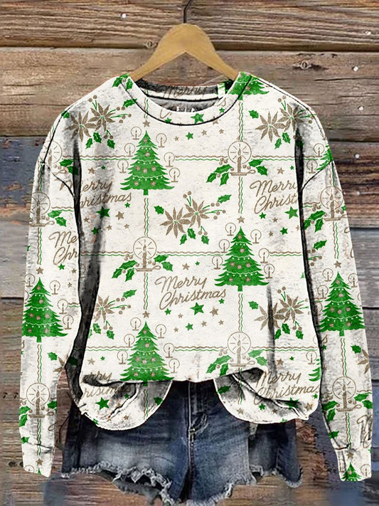 Christmas Tree Art Print Casual Sweatshirt