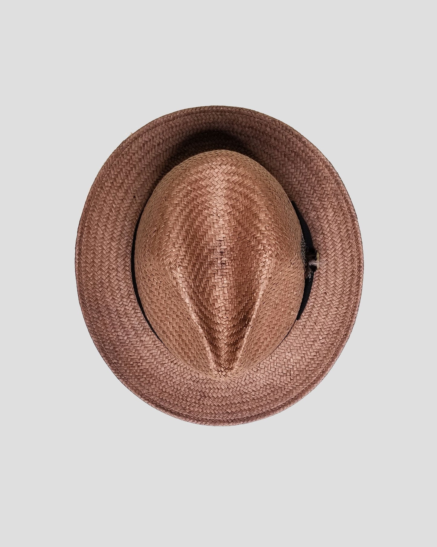 HatsMaker Ranch Straw HatsMaker Bikary Fedora – Coffee[Fast shipping and box packing]