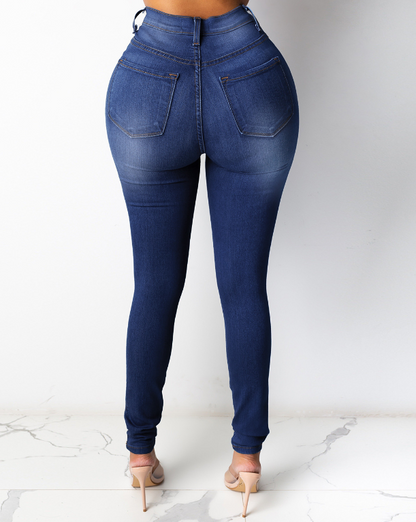 Women’s Jeans High Waist Slim Fit Trousers