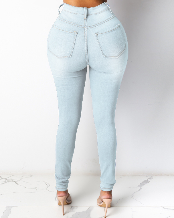 Women’s Jeans High Waist Slim Fit Trousers