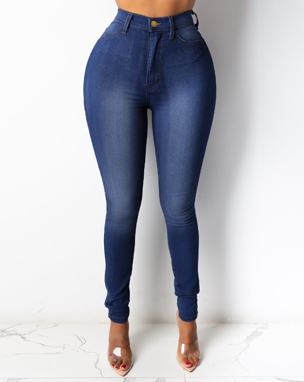 Women’s Jeans High Waist Slim Fit Trousers