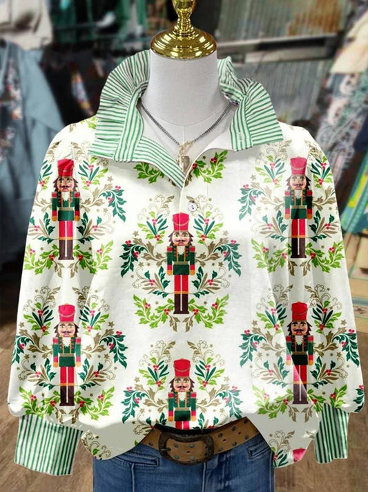 Women's Christmas Print Casual Long Sleeve Comfortable Top