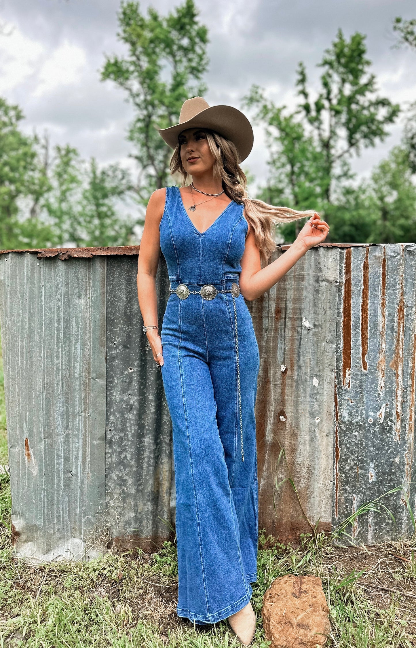 Cowboy Casanova Denim Jumpsuit