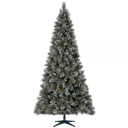 Christmas-9 ft sparkling amelia pine led pre lit artificial christmas tree with 600 warm white lights