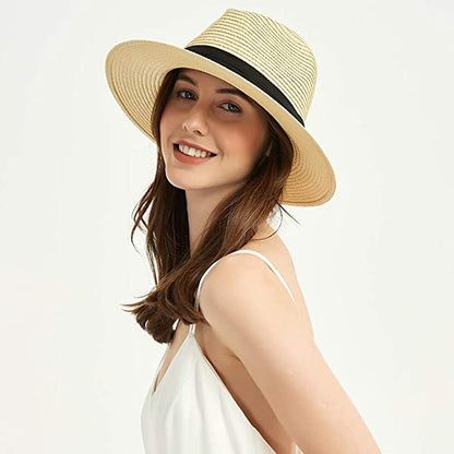 Panama Straw Hats for Men & Women (two Bands)[Fast shipping and box packing]