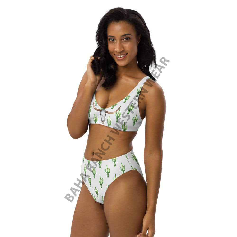 Yeehaw Desert Dweller Bull Skull Cactus Bikini