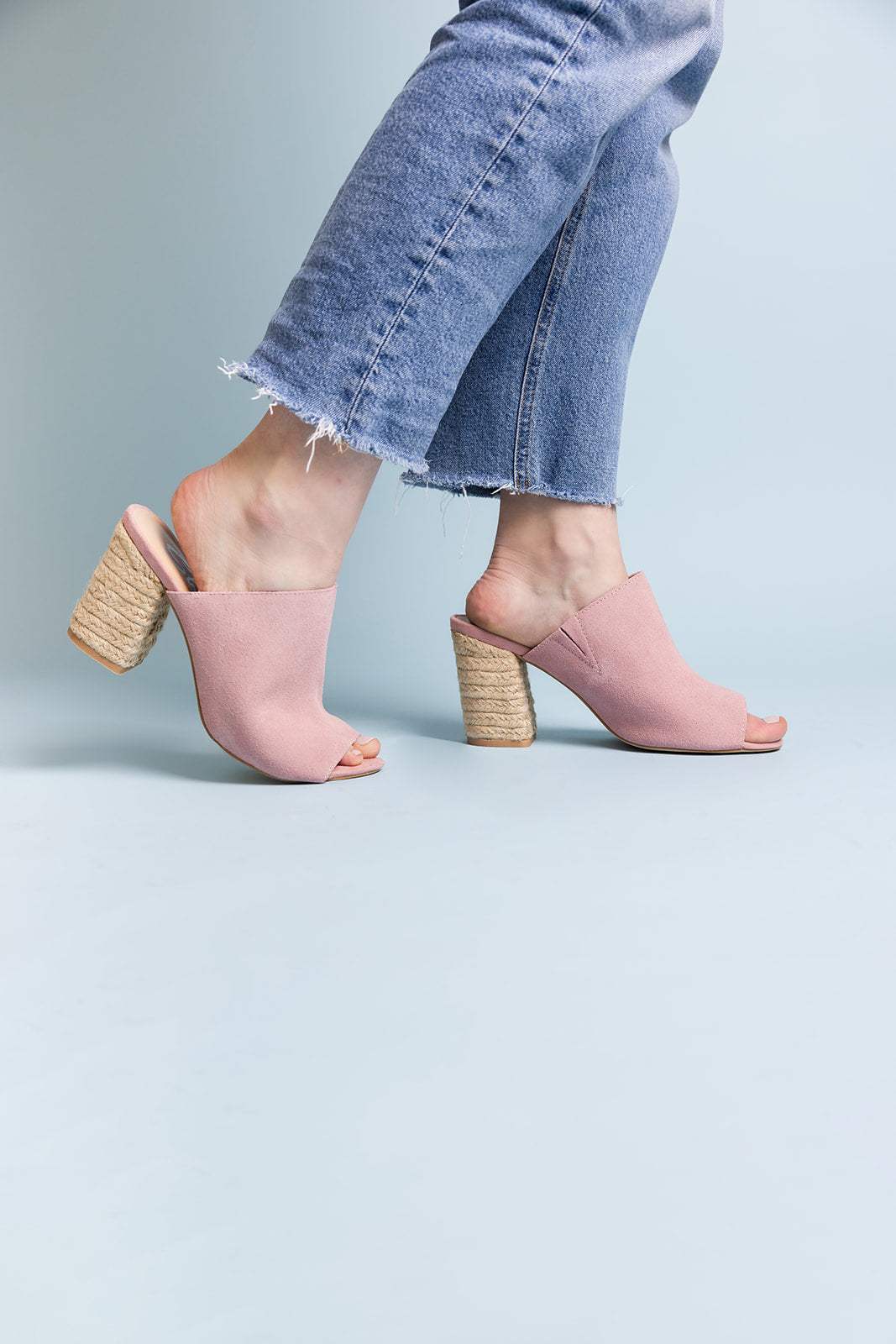 Sbicca Helena Heeled Sandal in Ice Suede