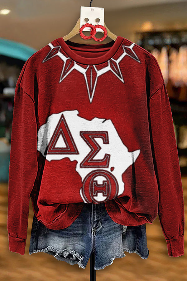 Vintage Delta Sigma Theta Print Sweatshirt