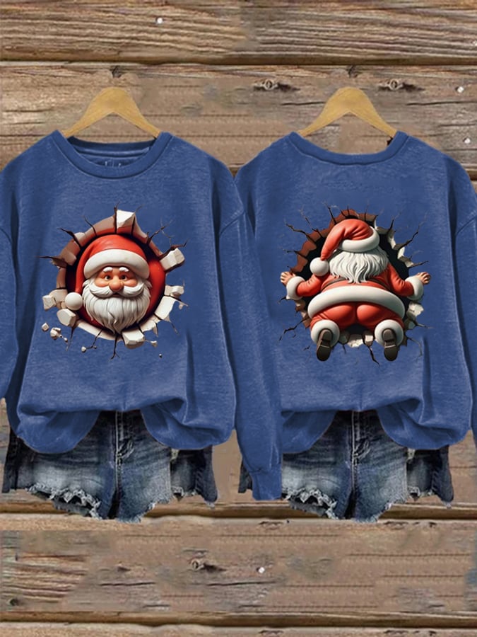 Women's Christmas printed casual sweatshirt