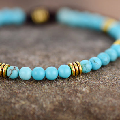 Unisex Vintage Natural Turquoise Bohemian Bracelet