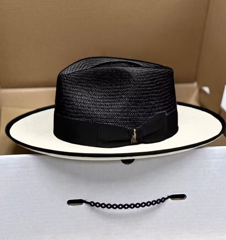 Bellyhat Exclusive Panama and Felt Two Tone Fox-Black/Ivory