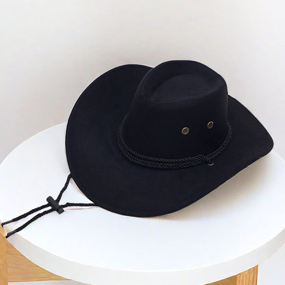 Men's Vintage Western Cowboy Hat Suede Knight Hat