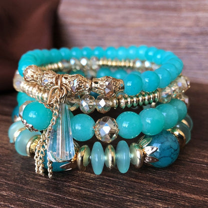 Bohemian Beaded Multi-layer Crystal Bracelet