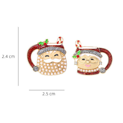 Santa Claus & Mrs. Claus Mug Earrings