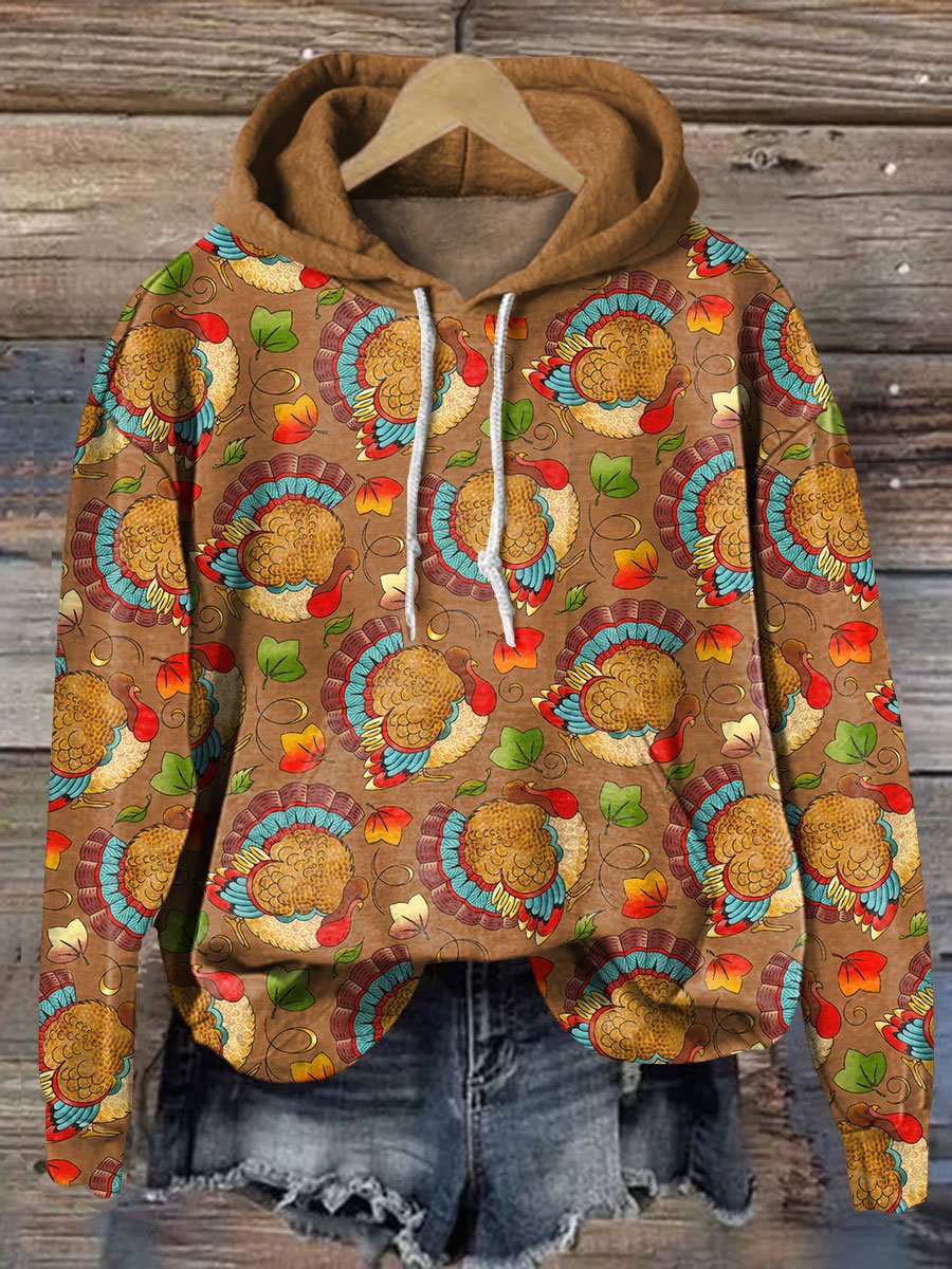 Turkey Art Print Casual Hoodie Sweatshirt