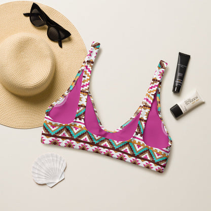 Yeehaw Multi Aztec Bikini Top