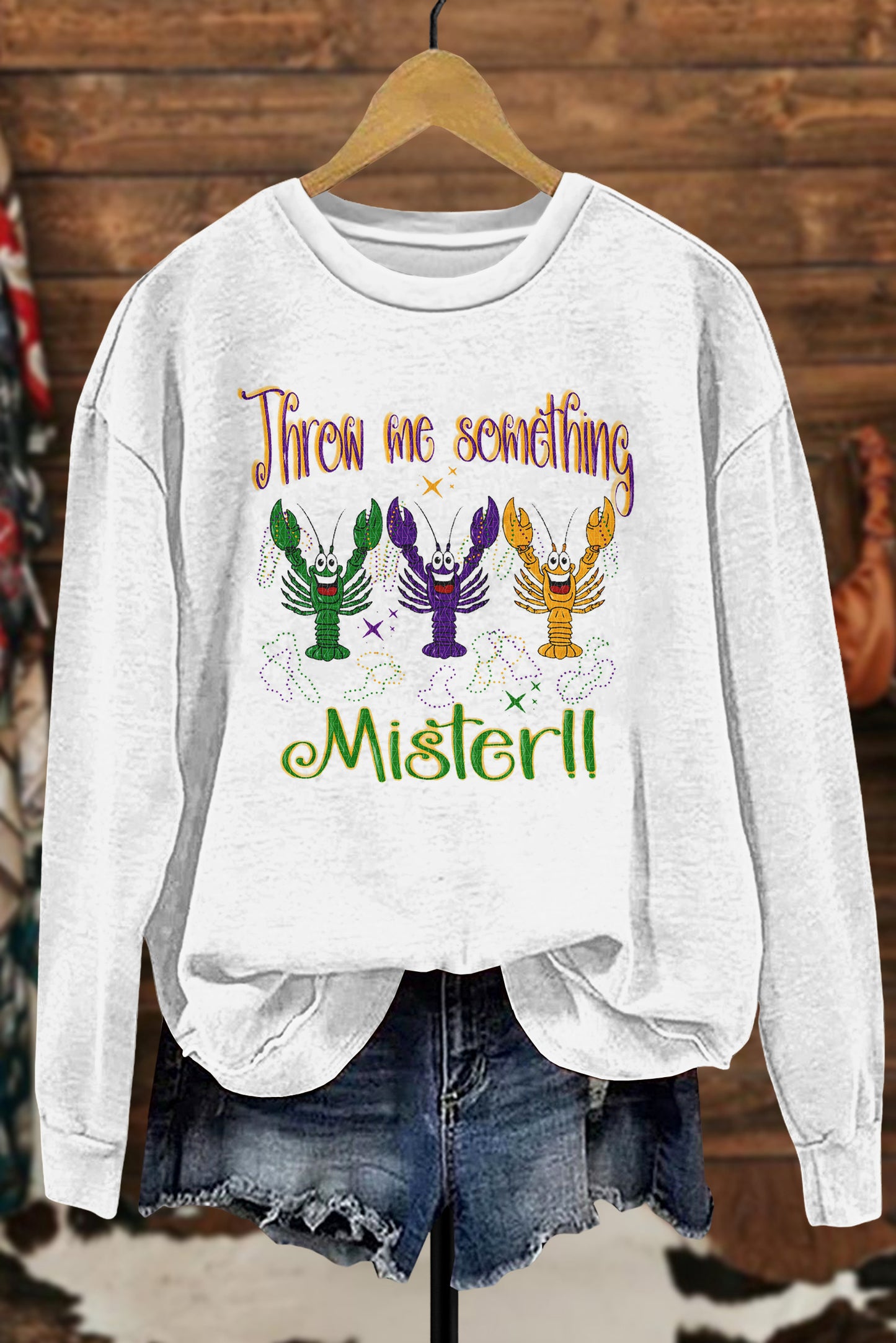 Mardi Gras Crawfish Sweatshirt