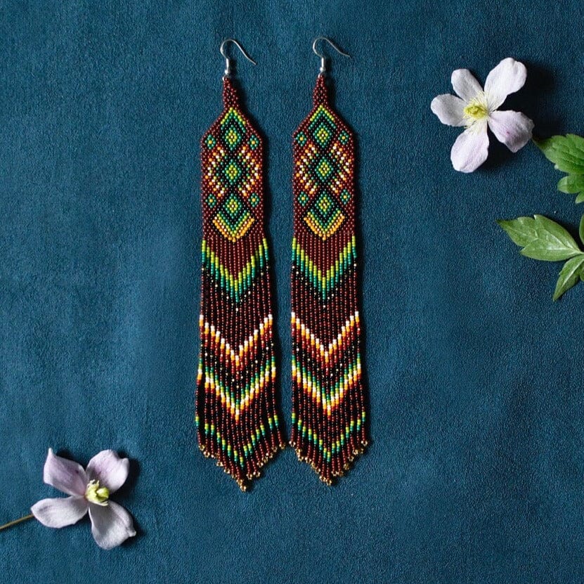 Woodstock Beaded Earrings