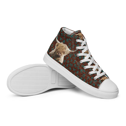 Highlands and Brands Women__ high top canvas shoes