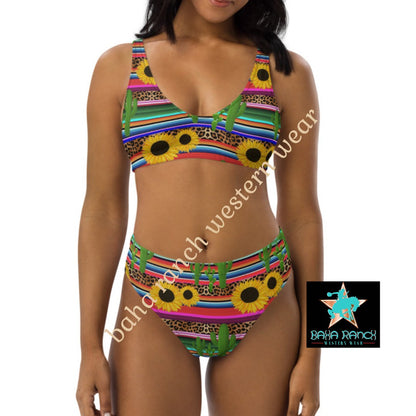 Yeehaw Sunflower Serape Bikini