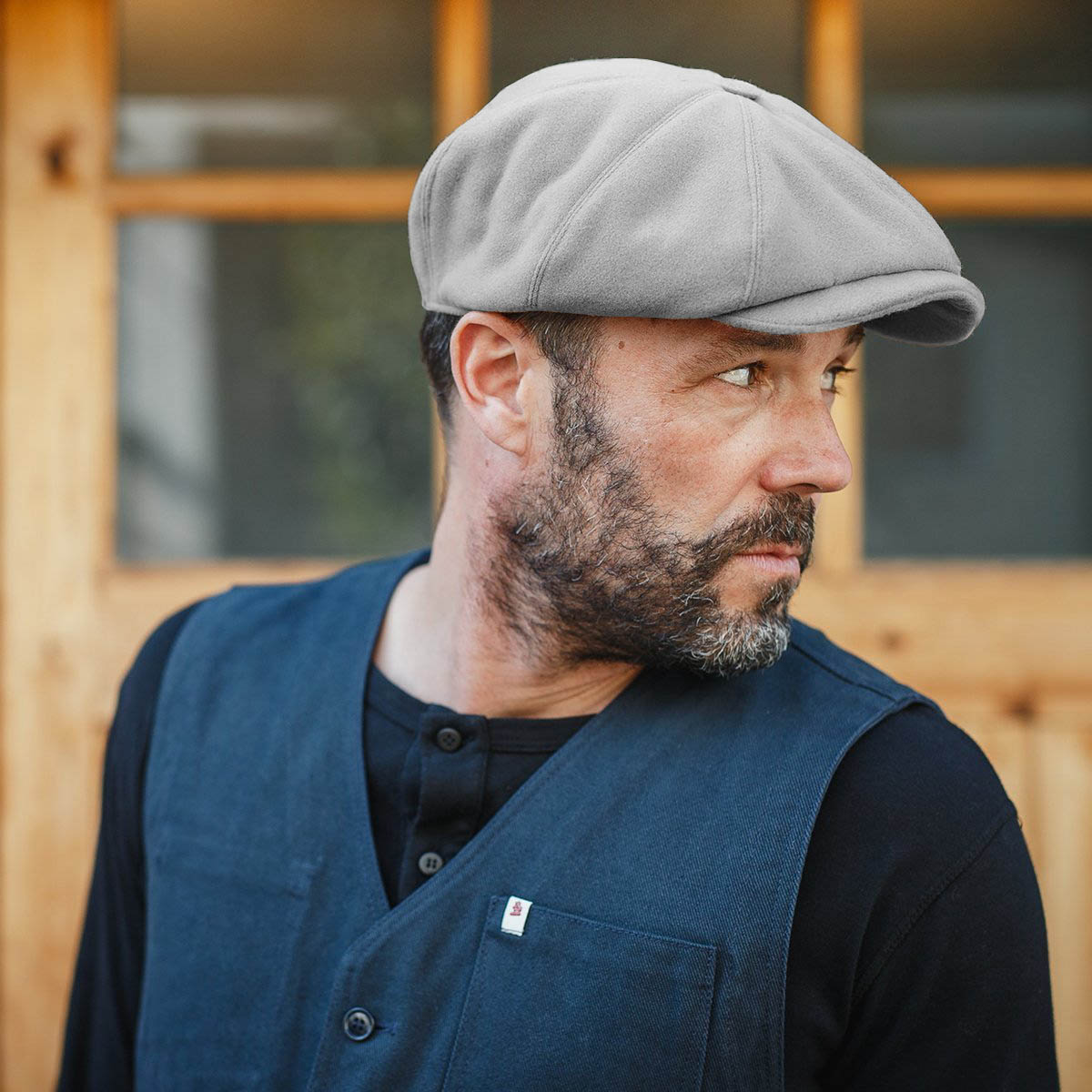 BAKER BOY HAT - LIGHT GREY