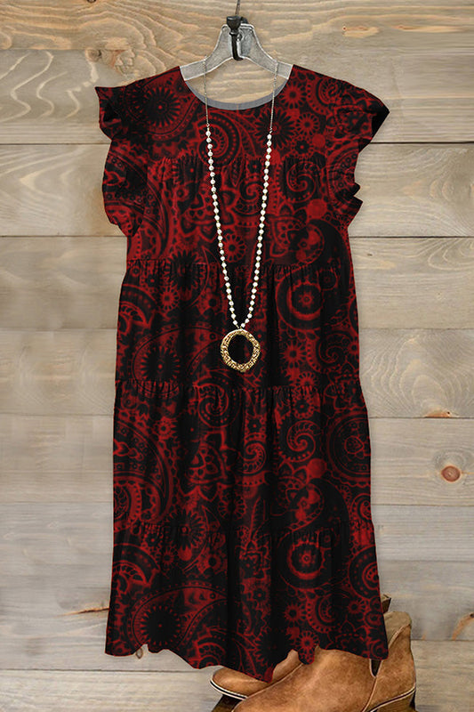 Vintage Western Perlis Print Dress