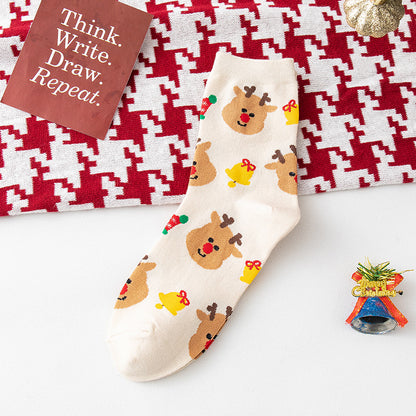 Christmas Santa Claus Elk Warm Thick Socks