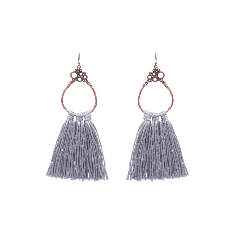 Women's Bohemian Tassel Long Earrings