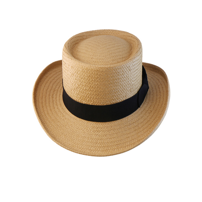 Vintage Vibe Straw Pork Pie Hat