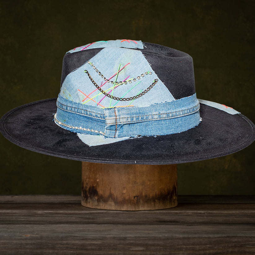 Classic Charm Denim Felt Outdoor Hat