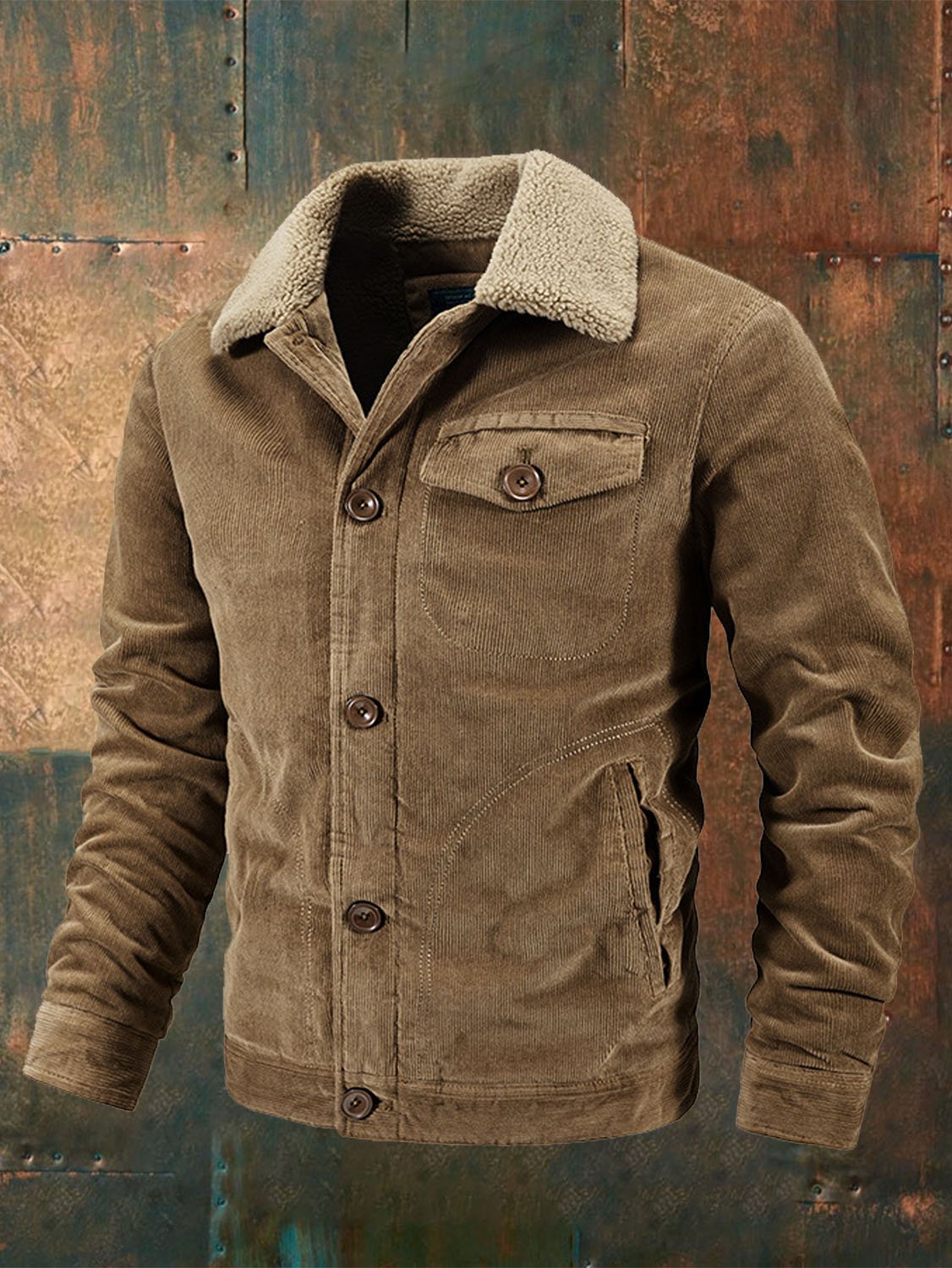 Men's Corduroy Jacket Warm Cotton Jacket