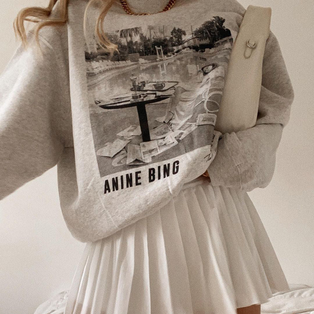 Modern Printed Color Long Sleeve Sweatshirt