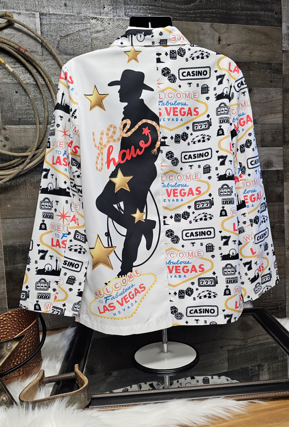 Yeehaw Cowboy Vegas Mens Western Blazer