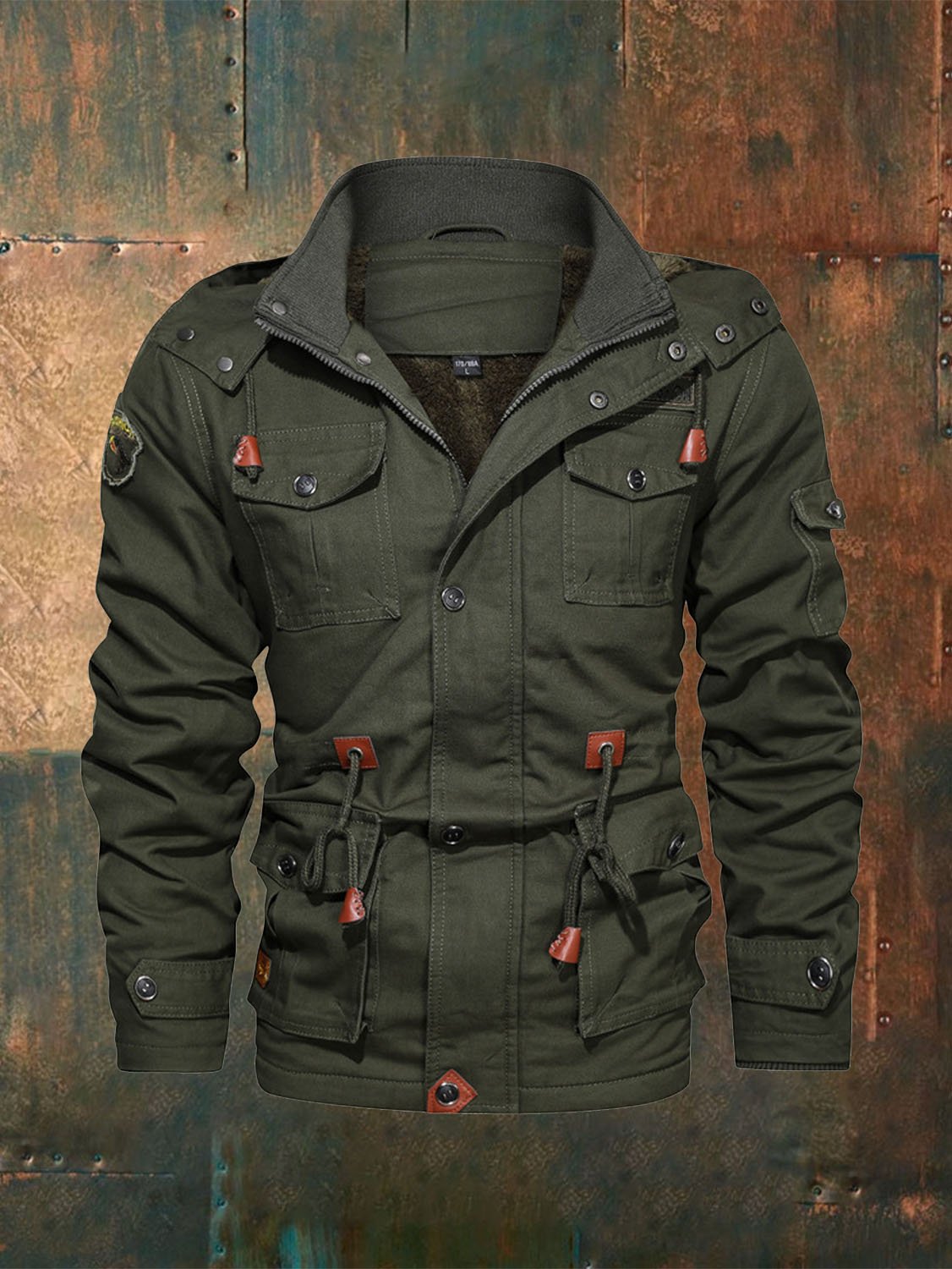 Men'S Casual Fleece Thickened Jacket Warm Jacket