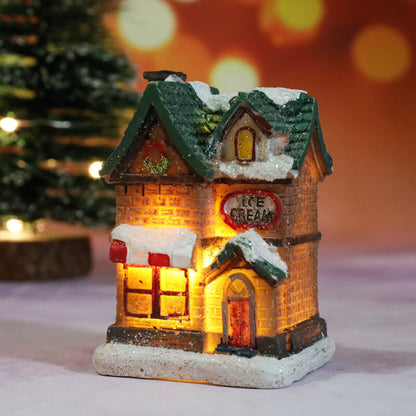 Christmas Decoration Resin House Night Light