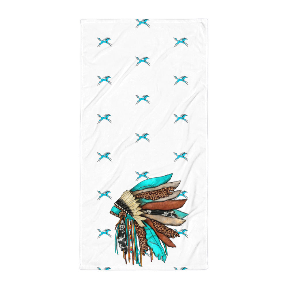 Turquoise Head Dress Towel